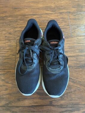 adidas Black Sneakers with Teal and Coral Details